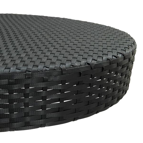 vidaXL Garden Table Black 75.5x106 cm Poly Rattan