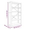 vidaXL 5-Tier Bookcase 80x30x140 cm Solid Wood Acacia