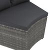 vidaXL 2 Piece Garden Sofa Set with Cushions Poly Rattan Grey