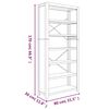 vidaXL 6-Tier Bookcase 80x30x170 cm Solid Wood Acacia