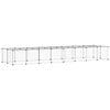 vidaXL 36-Panel Pet Cage with Door Black 35x35 cm Steel