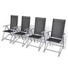 vidaXL Folding Garden Chairs 4 pcs Aluminium