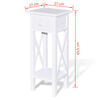 vidaXL Side Table with Drawer White