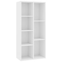 vidaXL Book Cabinet White 50x25x106 cm Engineered Wood