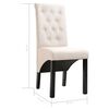 vidaXL Dining Chairs 2 pcs Cream Fabric