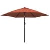 vidaXL Garden Parasol with Metal Pole Terracotta 300 cm