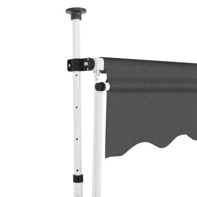 vidaXL Manual Retractable Awning 350 cm Anthracite