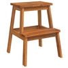 vidaXL 2 Step Stool 40x38x50 cm Solid Wood Acacia