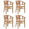 vidaXL 5 Piece Garden Dining Set Solid Wood Teak