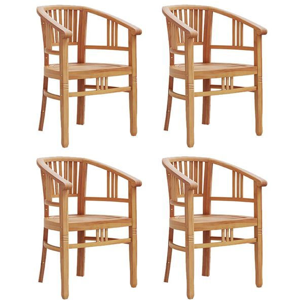 vidaXL 5 Piece Garden Dining Set Solid Wood Teak