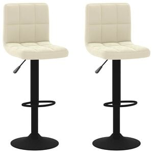 vidaXL Bar Stools 2 pcs Cream Velvet