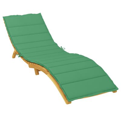 vidaXL Sun Lounger Cushion Green 200x50x3cm Oxford Fabric