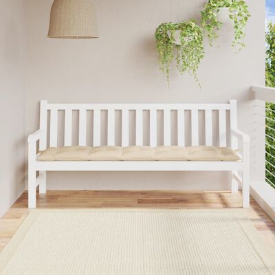 vidaXL Garden Bench Cushion Beige 180x50x7 cm Oxford Fabric