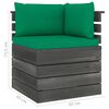 vidaXL 9 Piece Garden Pallet Lounge Set with Cushions Solid Pinewood