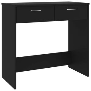 vidaXL Desk | Black | Engineered Wood | Small | Storage | Desk | Rectangular