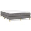 vidaXL Box Spring Bed Frame Dark Grey 140x200 cm Fabric