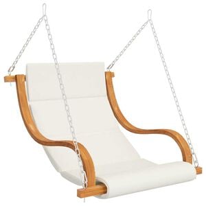 vidaXL Swing Chair without Swing Frame with Cushion Bent Wood