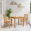 vidaXL Stacking Dining Chairs 2 pcs Solid Teak