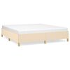 vidaXL Box Spring Bed Frame Cream 180x200 cm Fabric