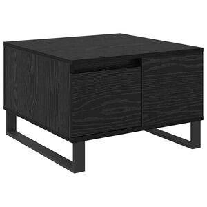 vidaXL Coffee Table Black Oak 55 x 55 x 36.5 cm Engineered Wood