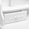 vidaXL Dressing Table Set with Stool White 75x69x140 cm Paulownia Wood
