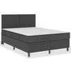 vidaXL Box Spring Bed Frame without Mattress Grey Fabric 180x200 cm Super King