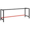 vidaXL Work Bench Frame | Matte black and matte red | Powder-coated metal