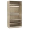vidaXL Wardrobe Sonoma Oak 100x50x200 cm Engineered Wood