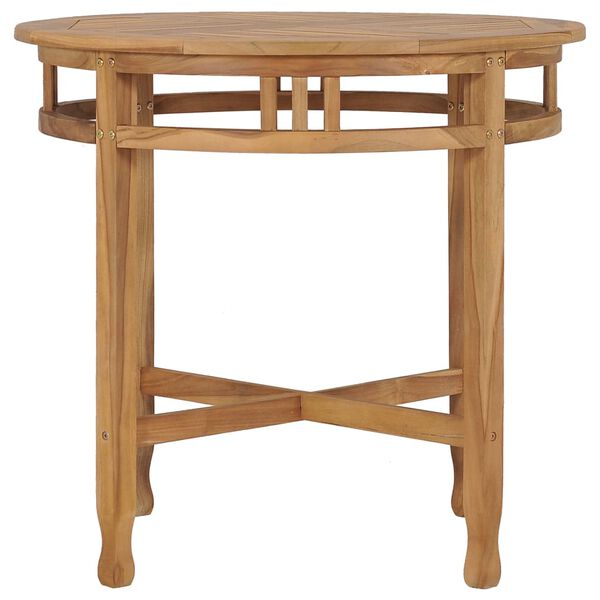 vidaXL Dining Table ? 80 cm Solid Teak Wood
