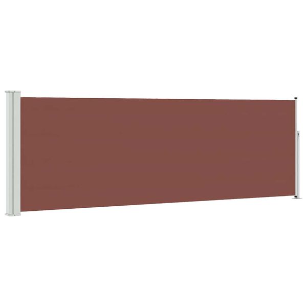 vidaXL Patio Retractable Side Awning 100x300 cm Brown