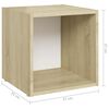 vidaXL 6 Piece TV Cabinet Set White and Sonoma Oak Engineered Wood