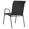 vidaXL Garden Chairs 4 pcs Steel and Textilene Black