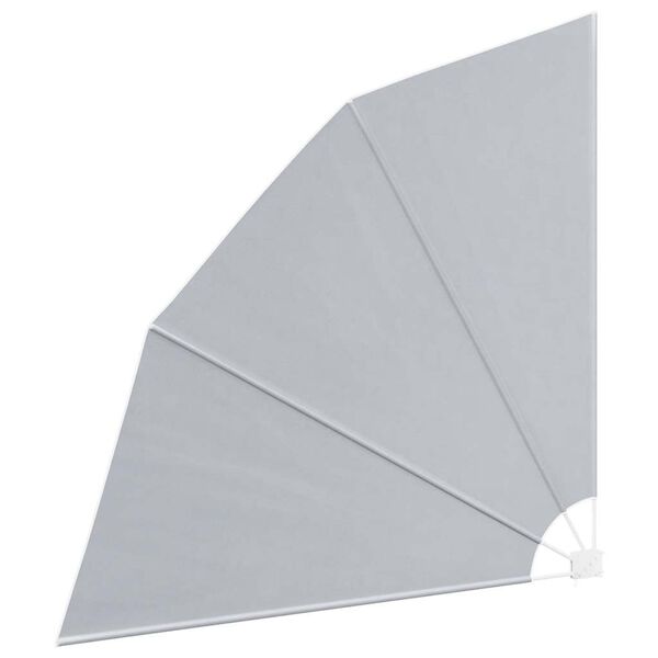 vidaXL Collapsible Balcony Side Awning Grey 210x210 cm