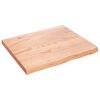 vidaXL Bathroom Countertop Light Brown 60x50x(2-4) cm Solid Wood
