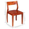 vidaXL Dining Chairs 6 pcs Solid Acacia Wood