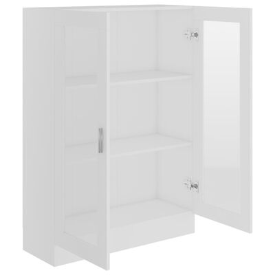vidaXL Vitrine Cabinet White 82.5x30.5x115 cm Engineered Wood