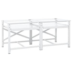 vidaXL Washing Machine Pedestal White Steel