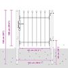 vidaXL Fence Gate Single Door with Spike Top Steel 1x1 m Black