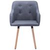vidaXL Dining Chairs 2 pcs Dark Grey Fabric