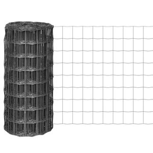 vidaXL Euro Fence Steel 10x0,8 m Grey
