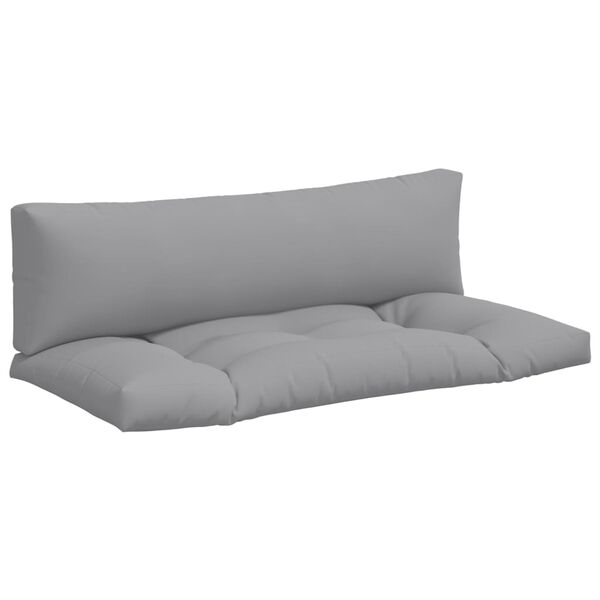 vidaXL Pallet Cushions 2 pcs Grey Fabric