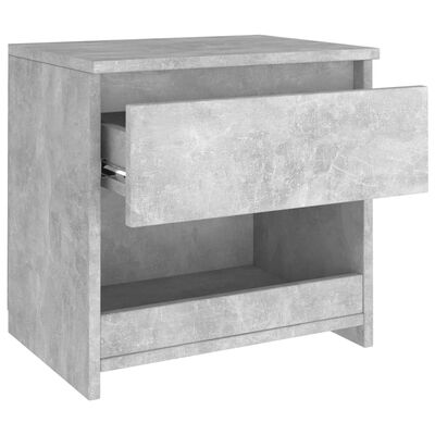vidaXL Bedside Cabinets 2 pcs Concrete Grey 40x30x39 cm Engineered Wood