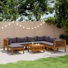 vidaXL 8 Piece Garden Lounge Set with Cushion Solid Acacia Wood