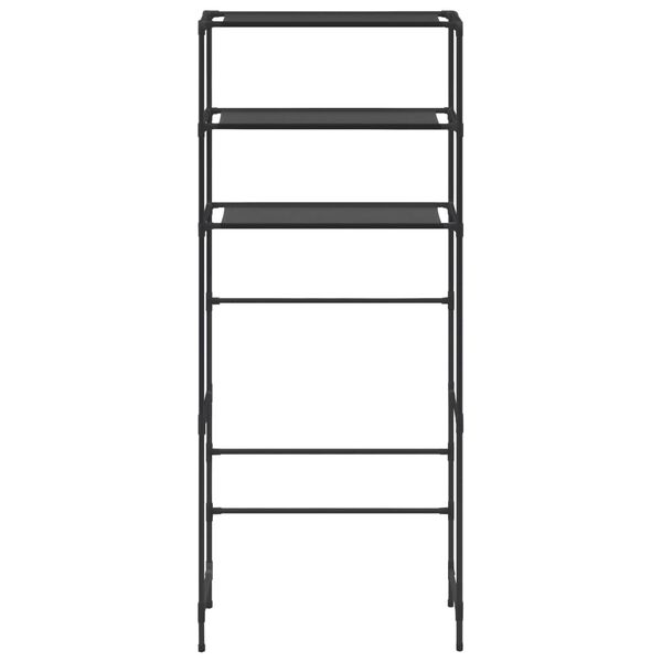 vidaXL 3-Tier Storage Rack over Laundry Machine Black 69x28x169 cm