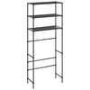 vidaXL 3-Tier Storage Rack over Laundry Machine Black 69x28x169 cm