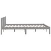 vidaXL Bed Frame without Mattress Grey Solid Wood 160x200 cm