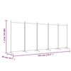 vidaXL 5-Panel Room Divider White 433x180 cm Fabric