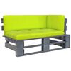 vidaXL Garden Pallet Corner Sofa Grey Impregnated Pinewood