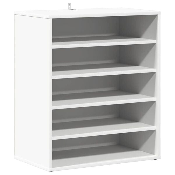 vidaXL Shoe Cabinet White 60x35x70 cm Engineered Wood