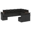 vidaXL Patio Sofa Set 10-Seaters Black
